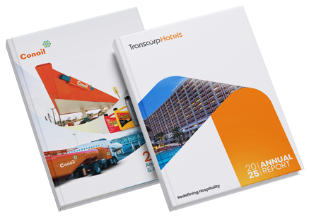 annual report ng transcorp hotels plc and conoil plc cover designs